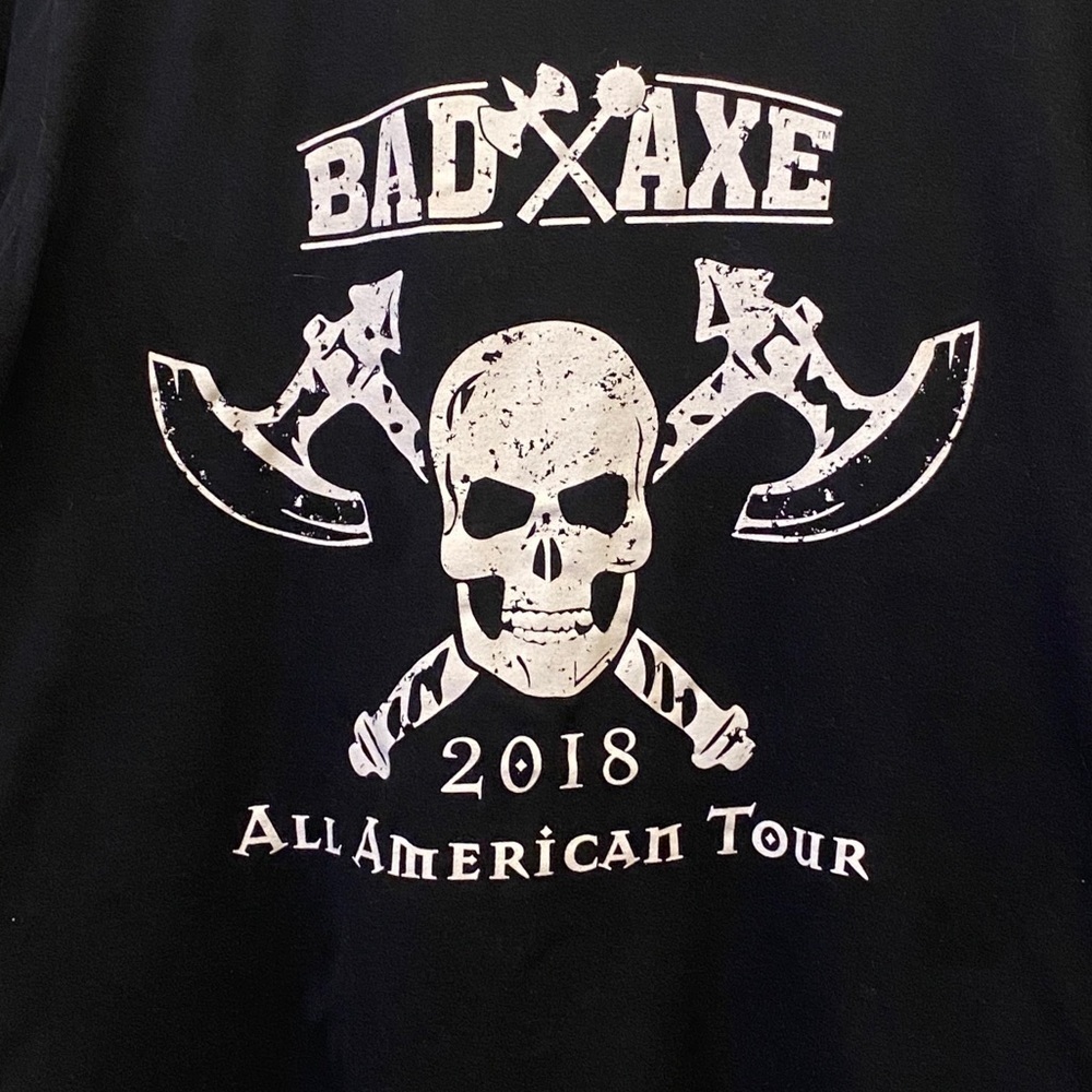 BAD AXE 2018 Tour T Shirt All American Black Med - Picture 4 of 6